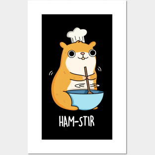 Ha-m-stir Funny Hamster Pun Posters and Art